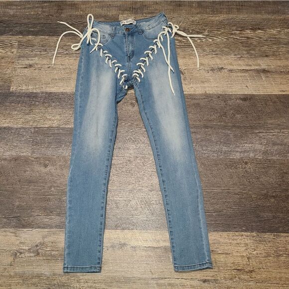 Women's Blue Skinny Jeans - Picture 5 of 13